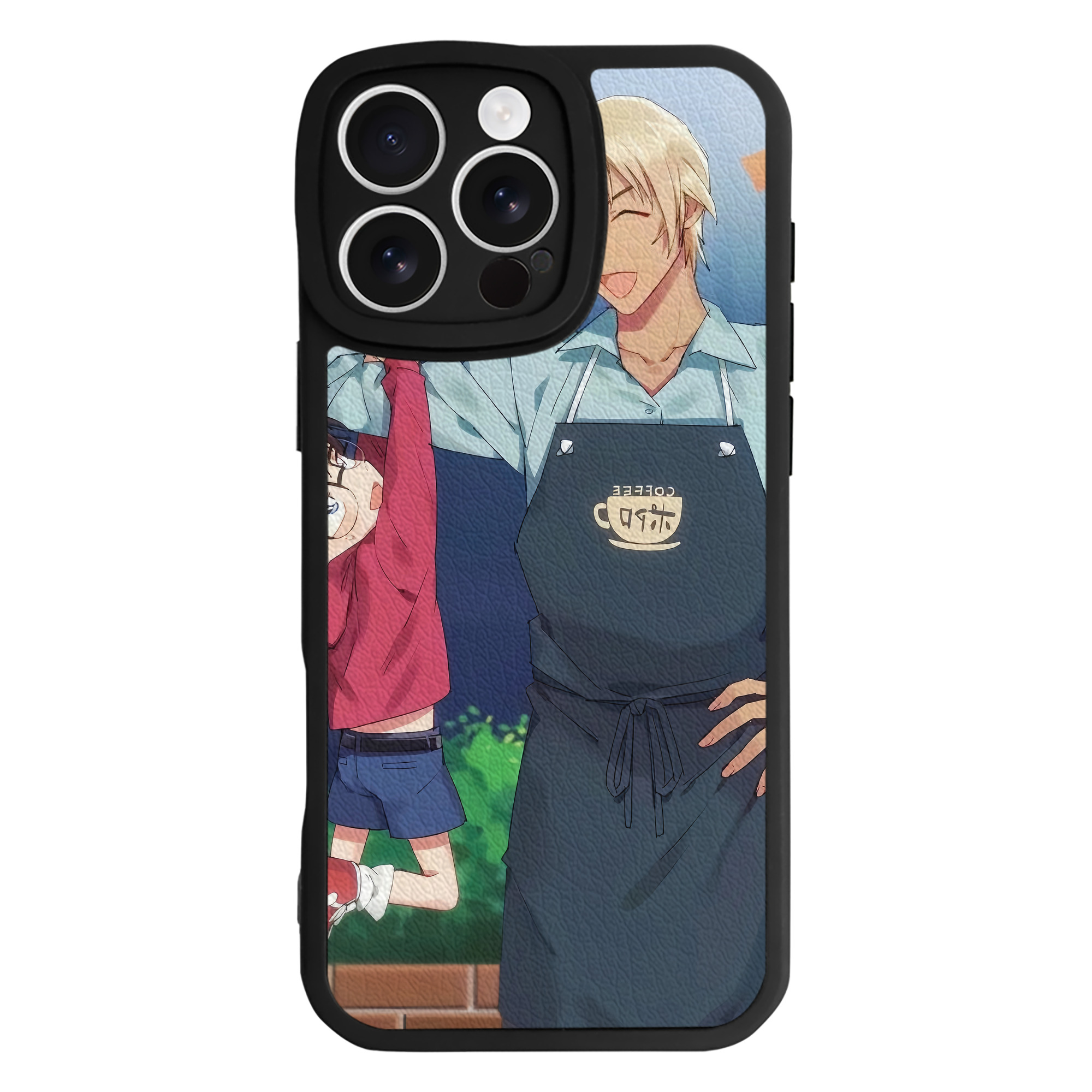 （画像用） 名探偵コナン Detective Conan 【iPhone 16シリーズ対応】シリコンスマホケース（レザー調） 材質：シリコン